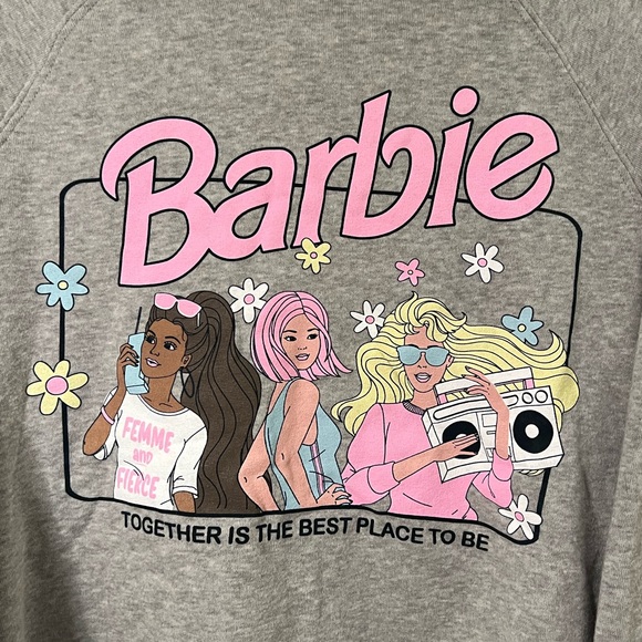 NWT Barbie Girl Trio Cropped Hoodie by Grayson Threads Size S - Picture 3 of 5